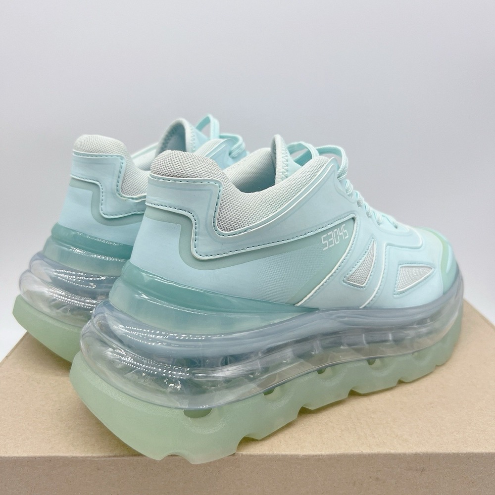 Shoes 53045 Bump Air Platform Sneaker Blue Mint Size EU 39 US 8- 8.5 - Picture 6 of 13